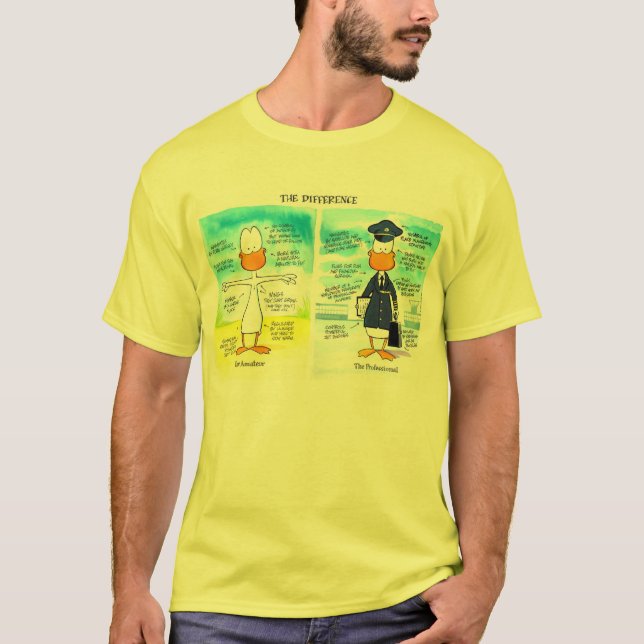 Swamp Pilot and Amateur Pilot Differences T-Shirt (Front)