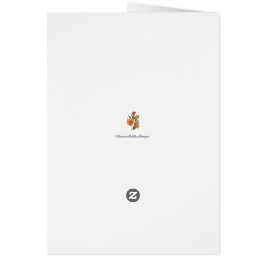 Swamp Rose Mallow Blank Note Card (Back)