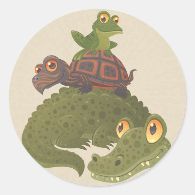 Swamp Squad Classic Round Sticker (Front)