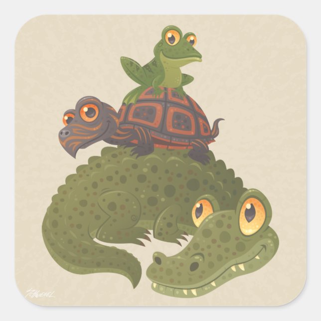 Swamp Squad Square Sticker (Front)