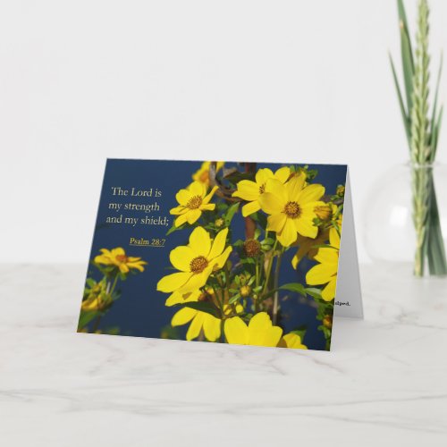 Swamp Sunflower 1 Scripture Greeting Card