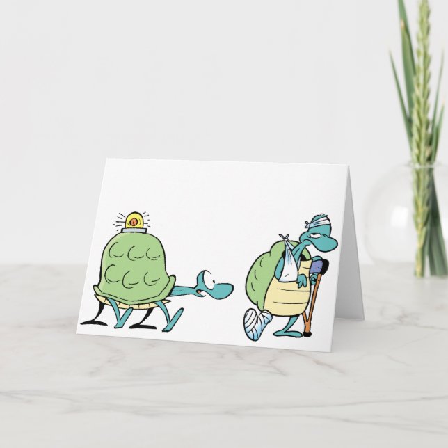 Swamp Turtle Get Well Soon Card (Front)
