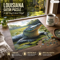 Swamp with Bull Alligator Jigsaw Puzzle