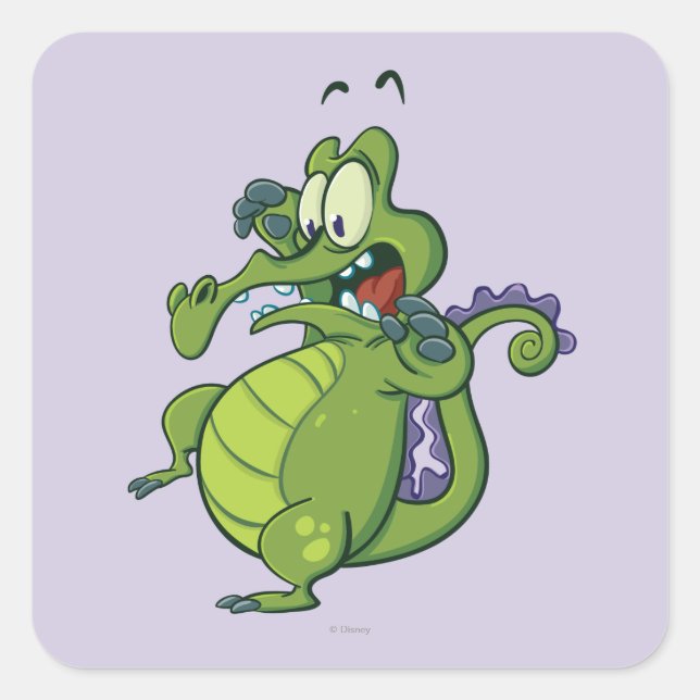 Swampy - Act Fast! Square Sticker (Front)