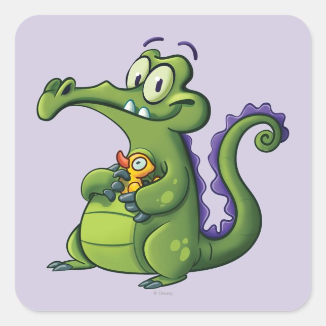 Swampy and Rubber Ducky Square Sticker (Front)