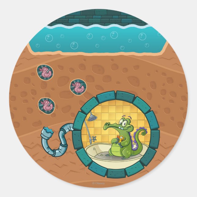 Swampy Pipes Classic Round Sticker (Front)