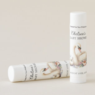 Swan and Cygnet Baby Shower Lip Balm Favor