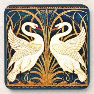 Swan and Rush and Iris,  Beverage Coaster
