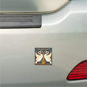 Swan and Rush and Iris,  Car Magnet