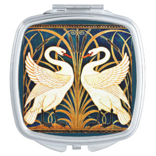 Swan and Rush and Iris,  Compact Mirror