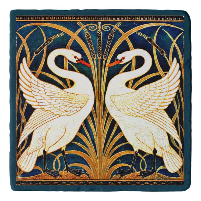 Swan and Rush and Iris,  Trivet (Front)