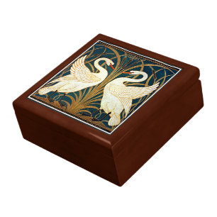 Swan and Rush and Iris, vintage design Gift Box