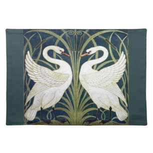 Swan and Rush and Iris wallpaper Placemat
