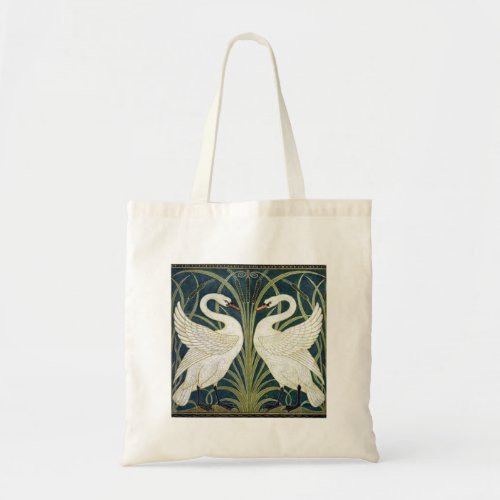 Swan and Rush and Iris wallpaper Tote Bag