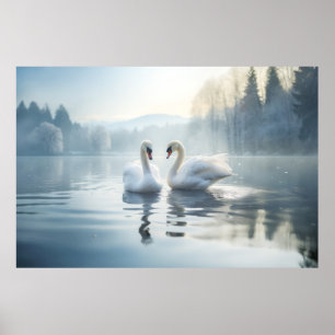 Swan Animal Bird Beauty Freedom Wilderness Print