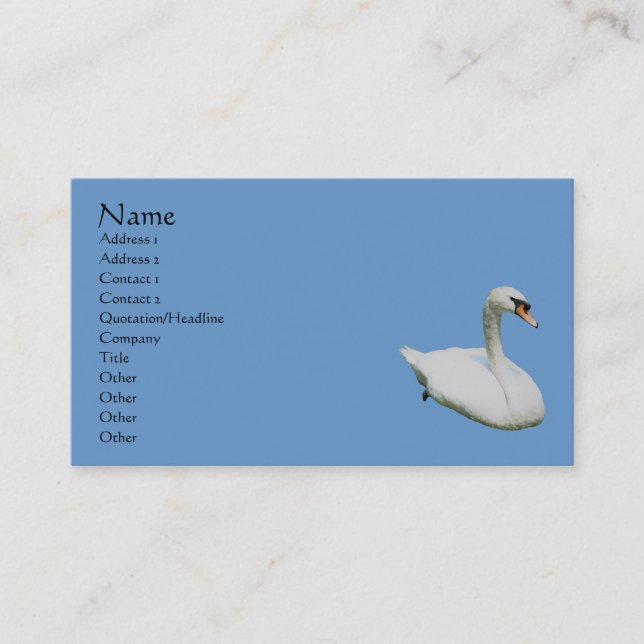 Swan Animal Business Card (Front)