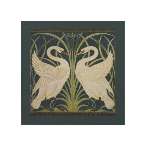Swan Art Nouveau Two Swans 