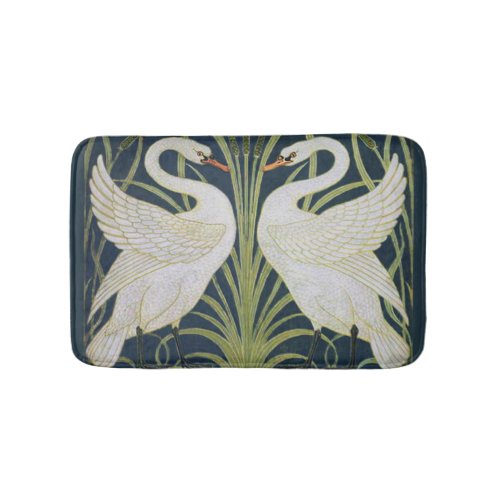 Swan Art Nouveau Two Swans  Bath Mat