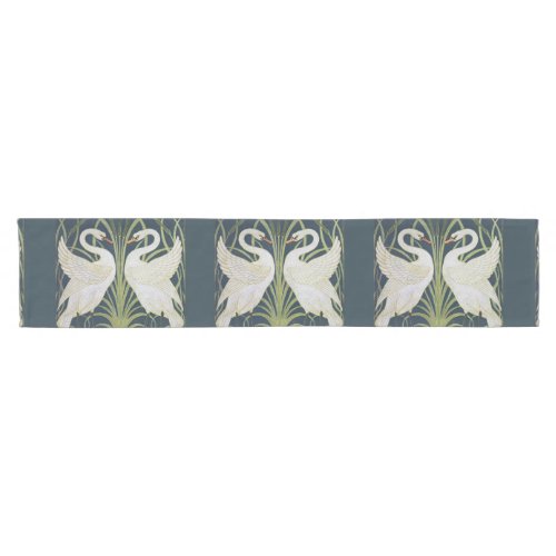 Swan Art Nouveau Two Swans  Short Table Runner