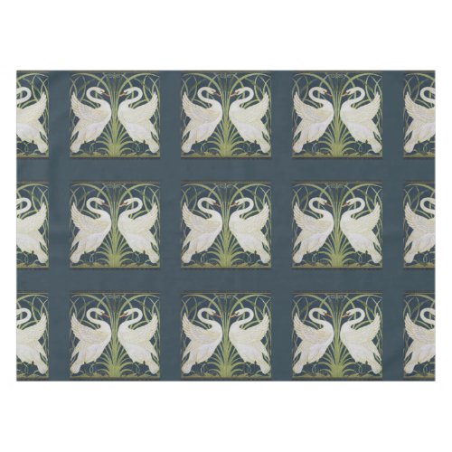 Swan Art Nouveau Two Swans  Tablecloth