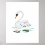 Swan Art Print<br><div class="desc">Hand Painted swan design by Shelby Allison.</div>