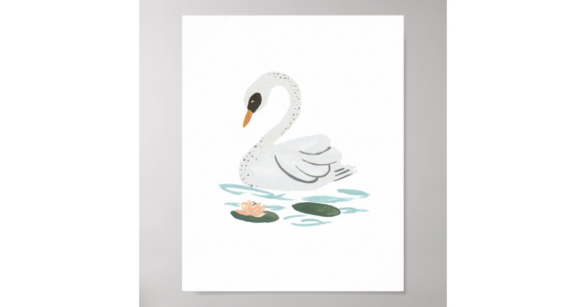 Wall Art Print, The Swan