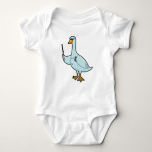 Swan as Teacher with Book & Pointer Baby Bodysuit