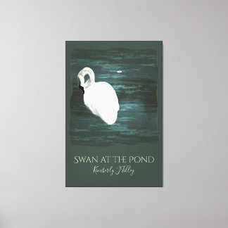 Swan at the Pond Canvas Print