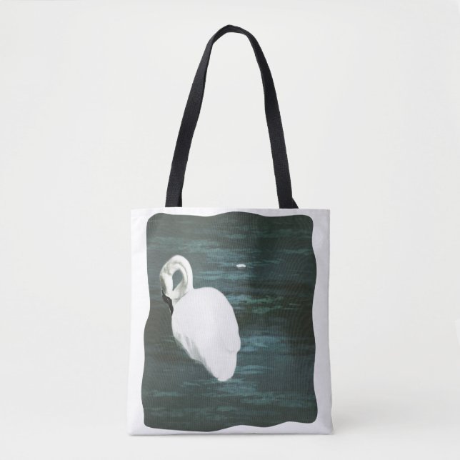 Swan at the Pond Tote Bag (Front)