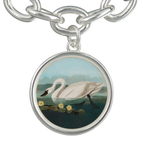 swan audubon bird white water swans bracelet