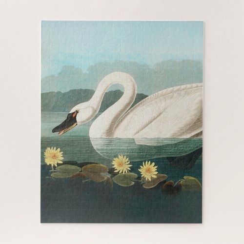 swan audubon bird white water swans jigsaw puzzle