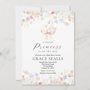 Swan baby shower invitation