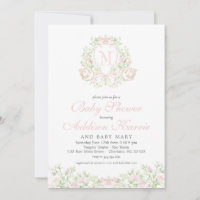 Swan Baby shower invitation