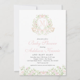Swan Baby shower invitation