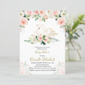 Swan Baby Shower invitation (Standing Front)