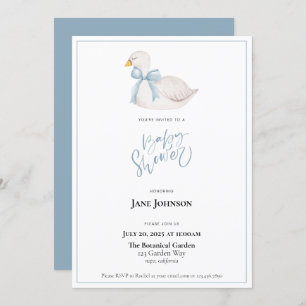 Swan Baby Shower Invitation