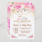Swan Baby Shower Invitation Girl Swan Princess