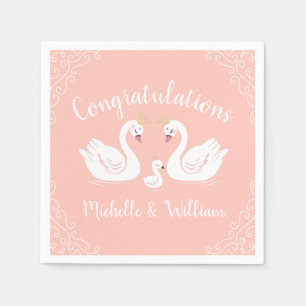 Swan Baby Shower Napkins