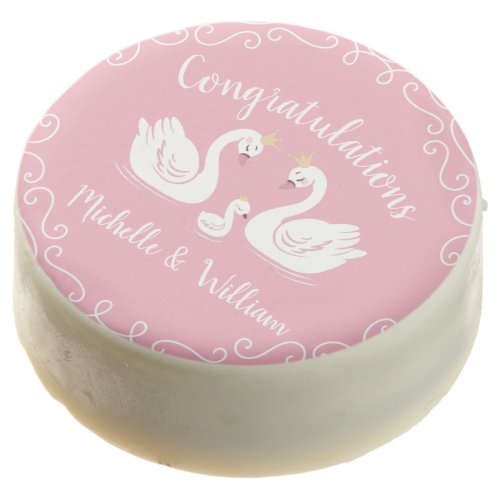 Swan Baby Shower Vintage Chocolate Covered Oreo