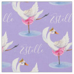 Swan ballerina ballet dancer name pattern fabric