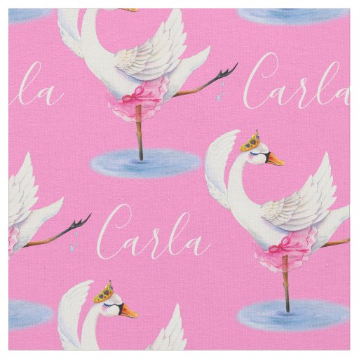 Swan ballerina ballet dancer name pink fabric