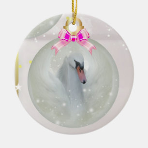 Swan Bauble In Christmas Ornament