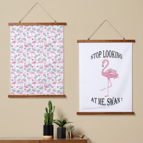 Swan Bird Repeated Pattern Hanging Tapestry