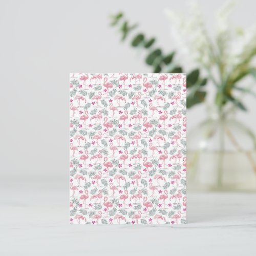 Swan Bird Repeated Pattern Holiday Card