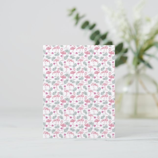 Swan Bird Repeated Pattern Note Card (Standing Front)