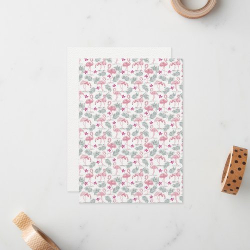 Swan Bird Repeated Pattern Note Card