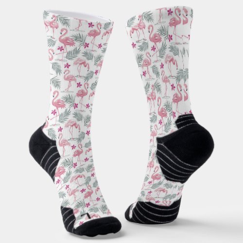 Swan Bird Repeated Pattern Socks