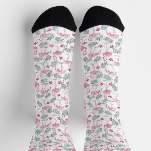 Swan Bird Repeated Pattern Socks