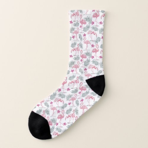 Swan Bird Repeated Pattern Socks