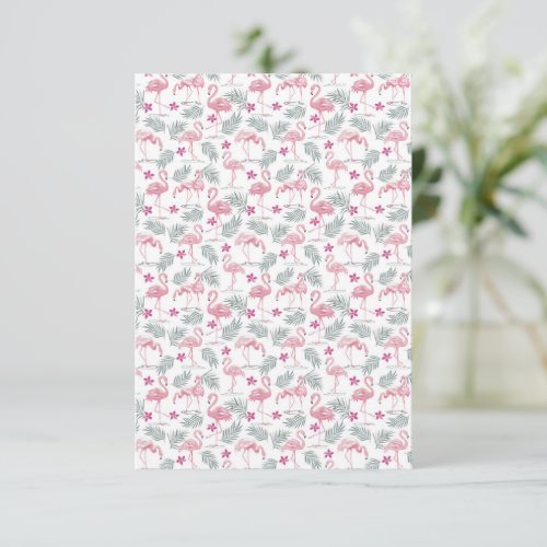 Swan Bird Repeated Pattern Thank You Card